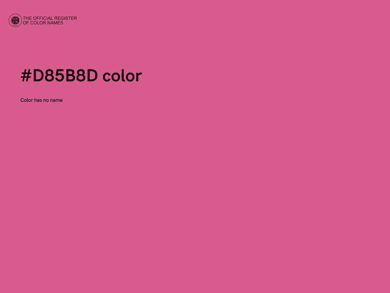 #D85B8D color image