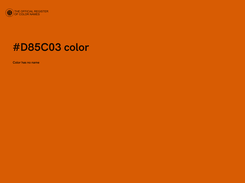 #D85C03 color image