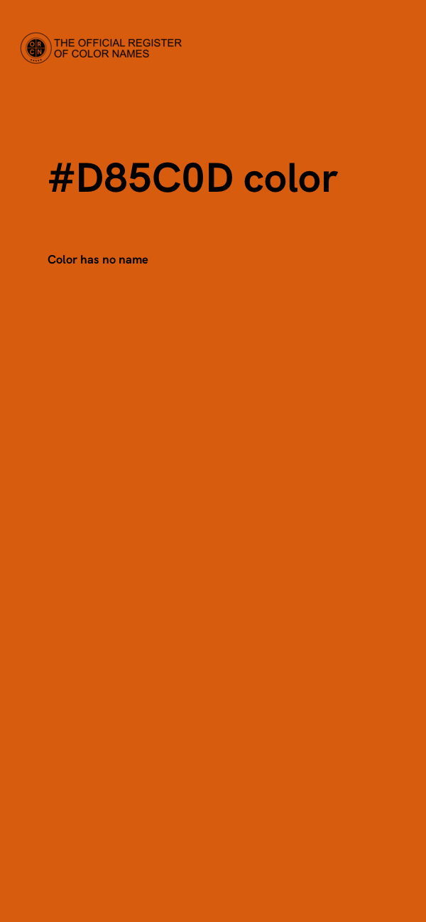#D85C0D color image
