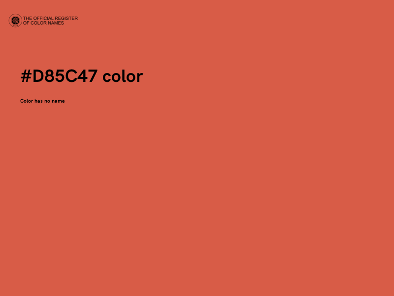 #D85C47 color image
