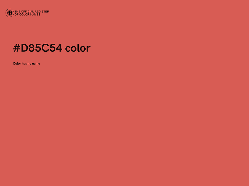 #D85C54 color image