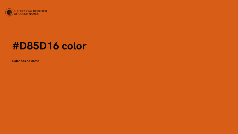 #D85D16 color image