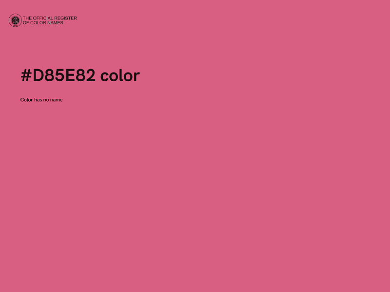 #D85E82 color image
