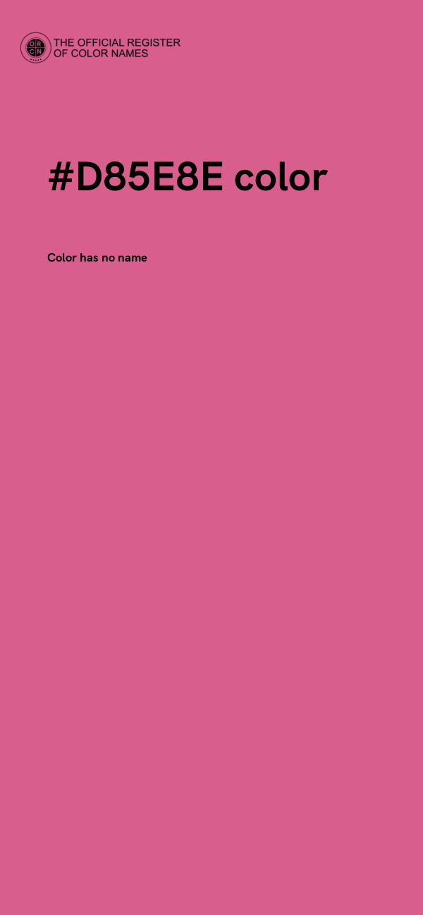 #D85E8E color image