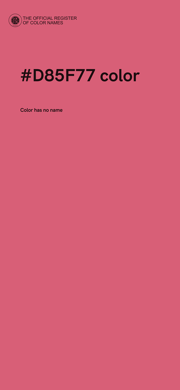 #D85F77 color image