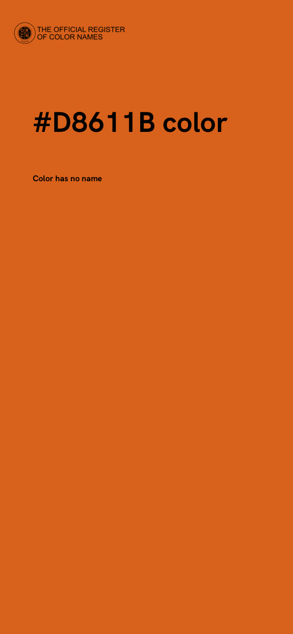#D8611B color image