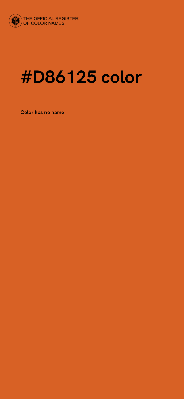 #D86125 color image