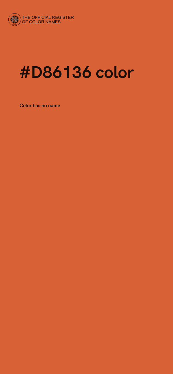 #D86136 color image