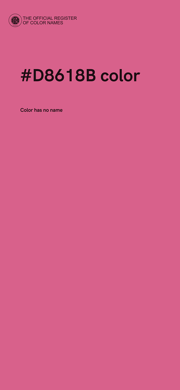 #D8618B color image