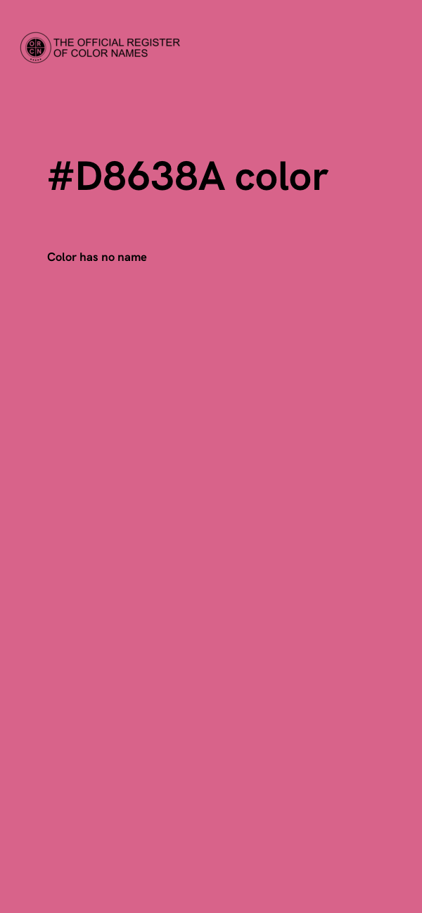 #D8638A color image