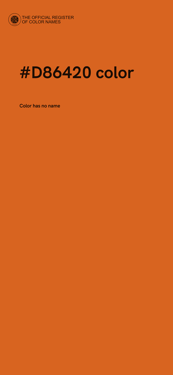 #D86420 color image