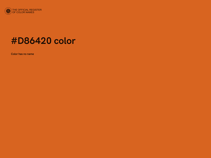 #D86420 color image