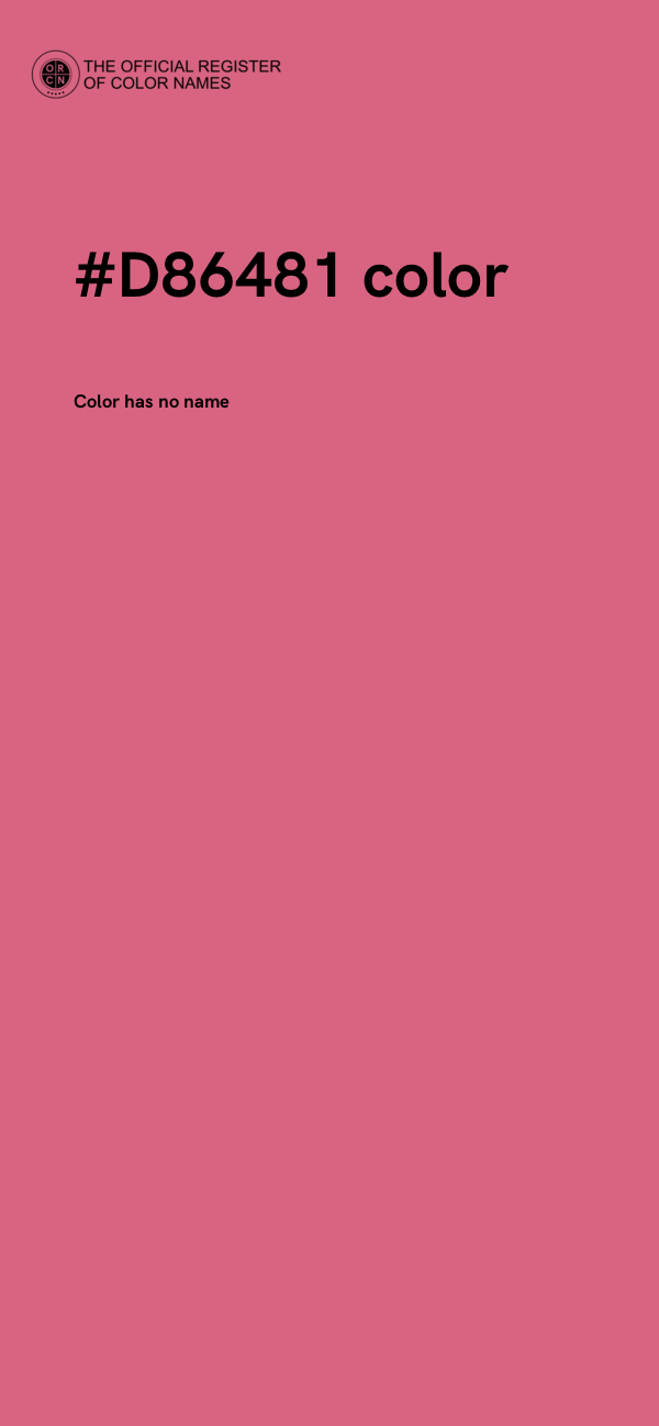 #D86481 color image