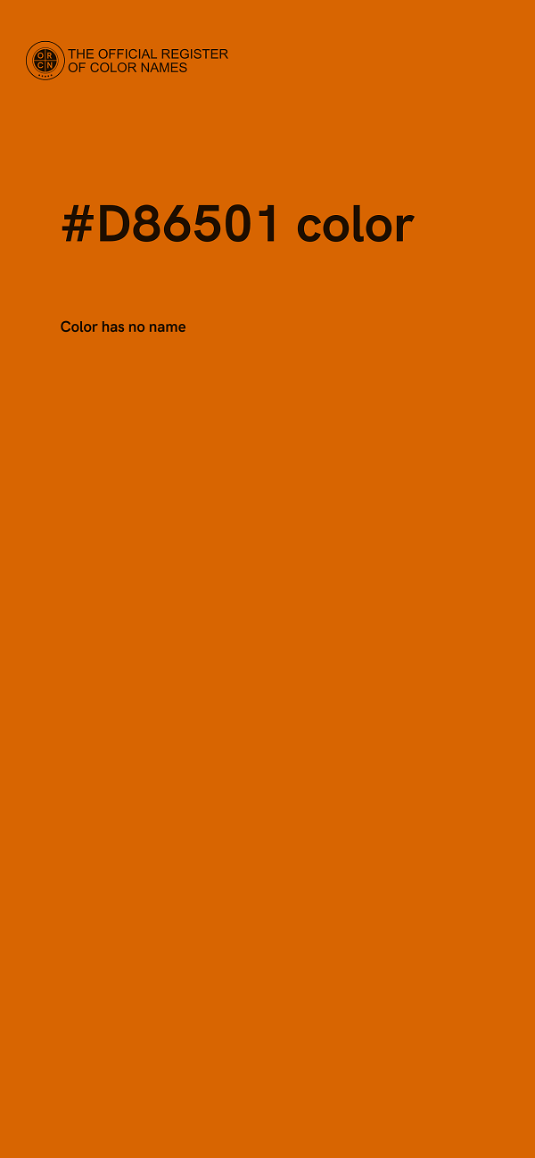 #D86501 color image