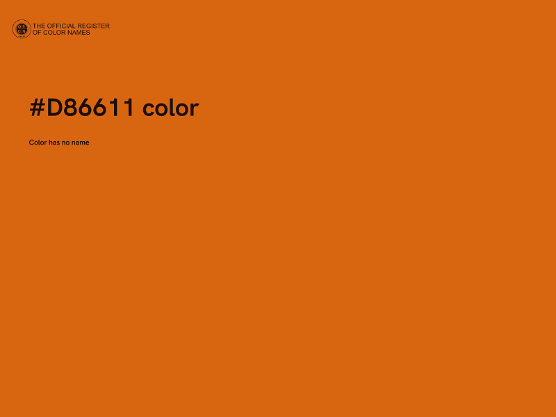 #D86611 color image