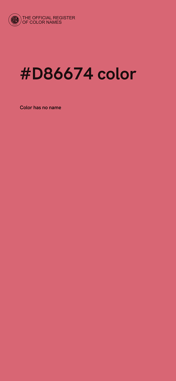 #D86674 color image