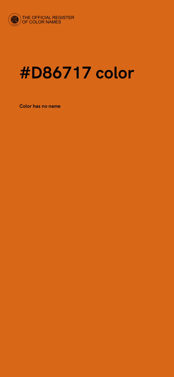 #D86717 color image