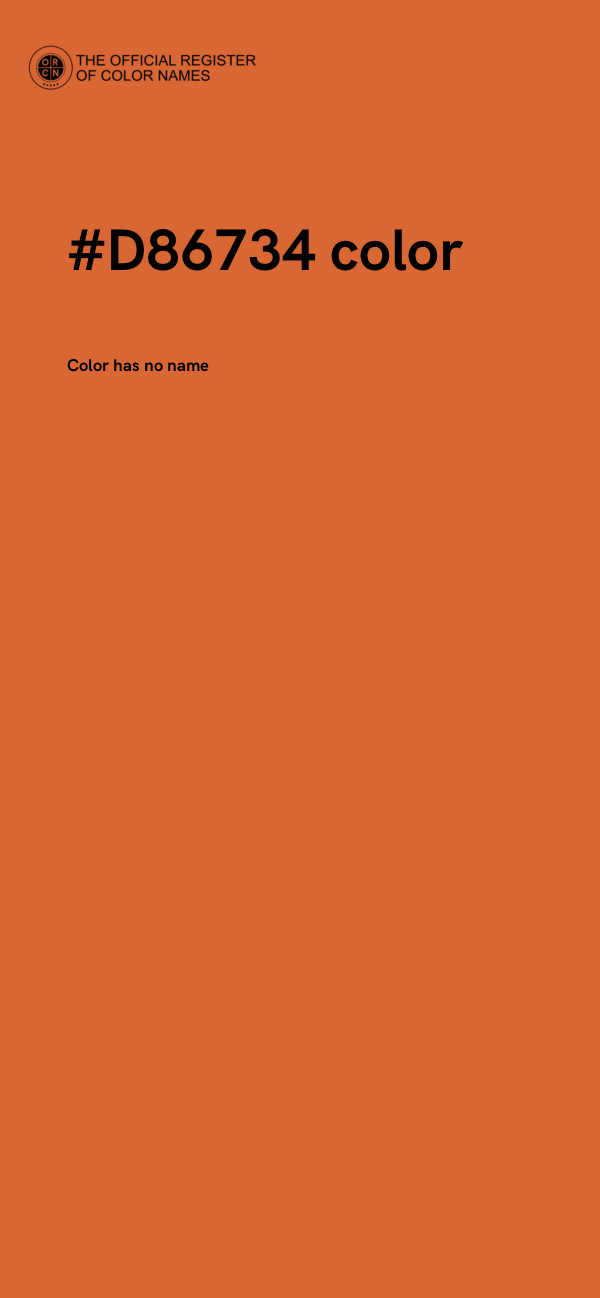 #D86734 color image
