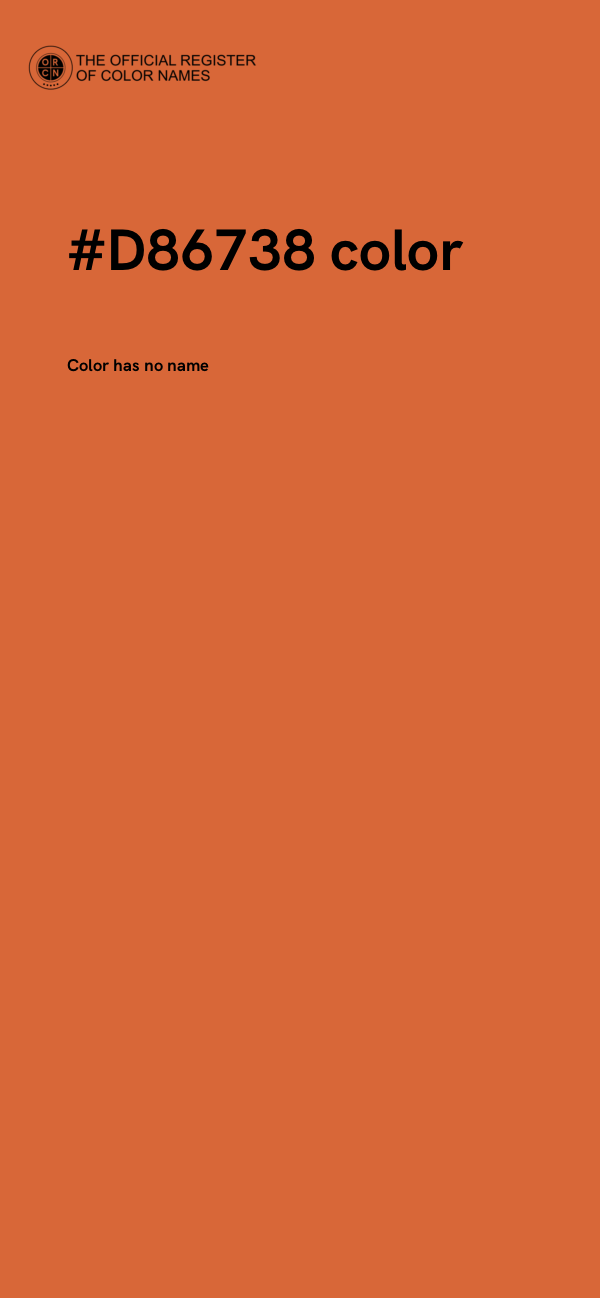 #D86738 color image
