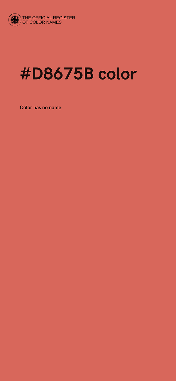 #D8675B color image
