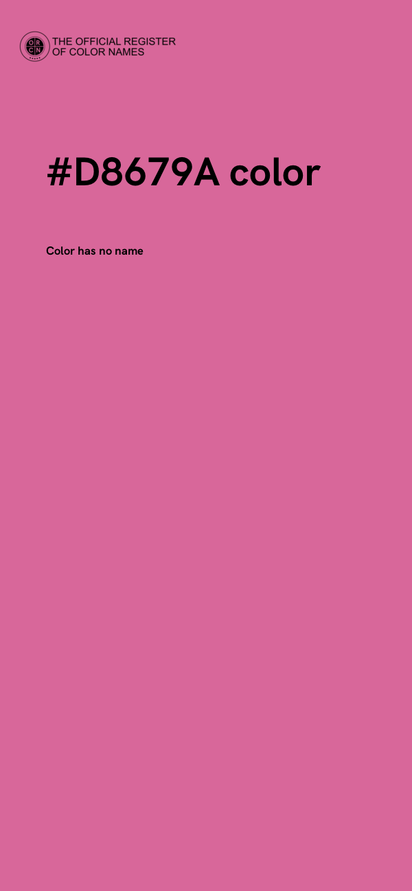 #D8679A color image