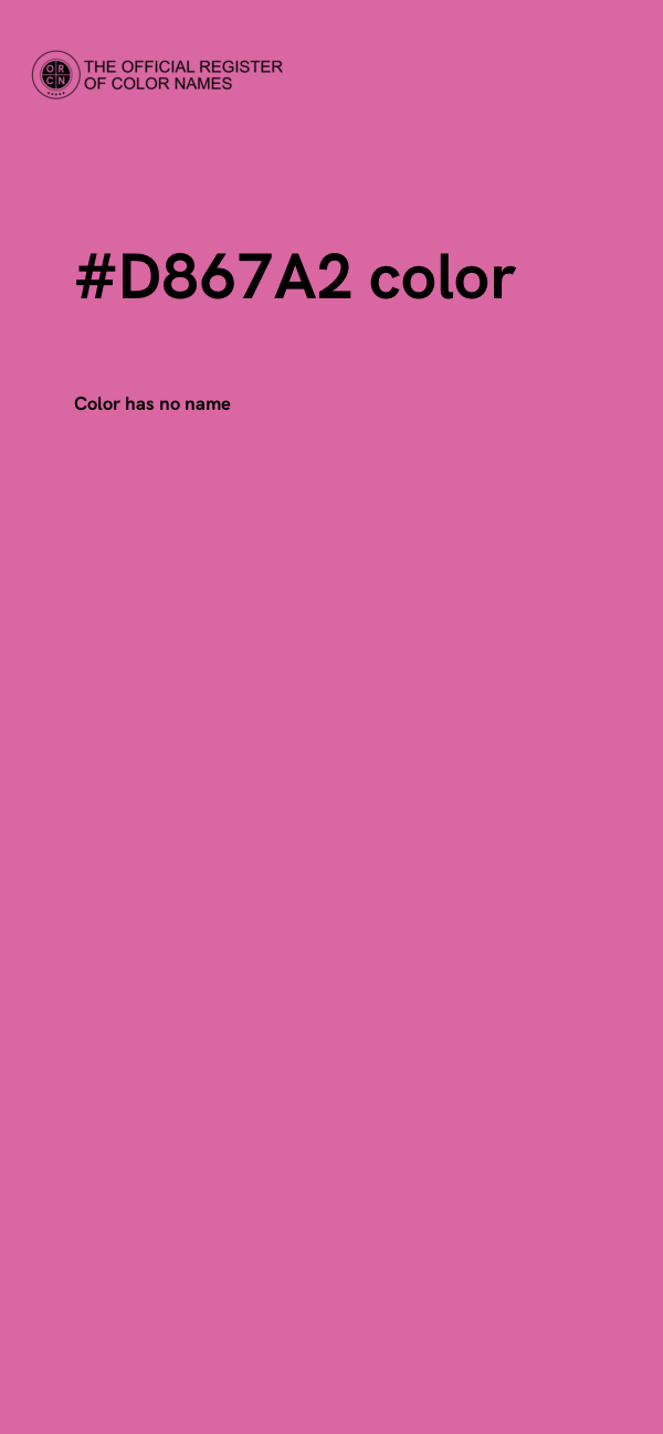 #D867A2 color image