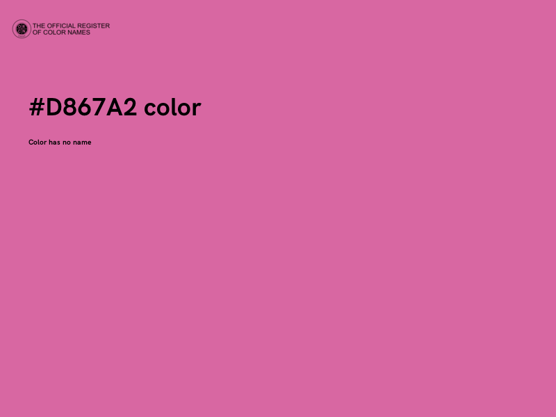 #D867A2 color image