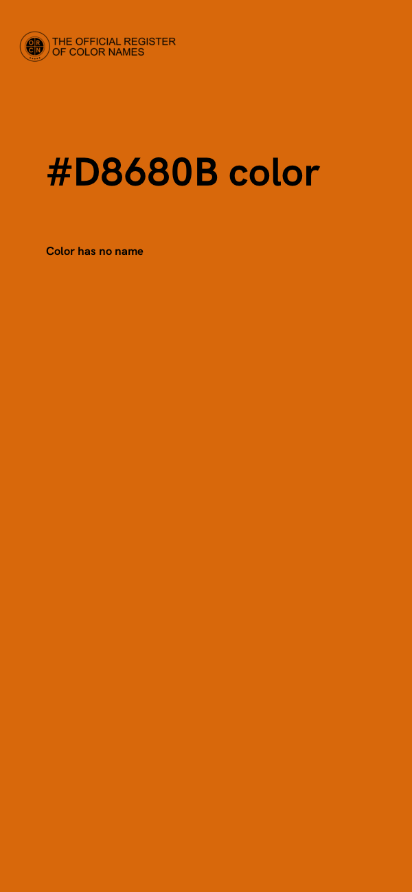 #D8680B color image