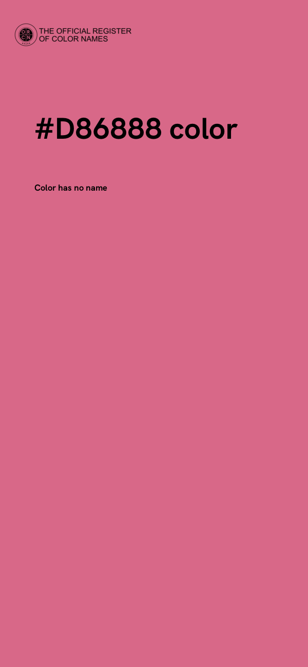 #D86888 color image