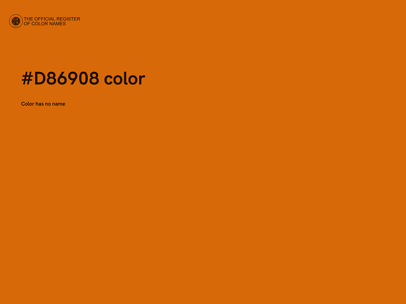 #D86908 color image