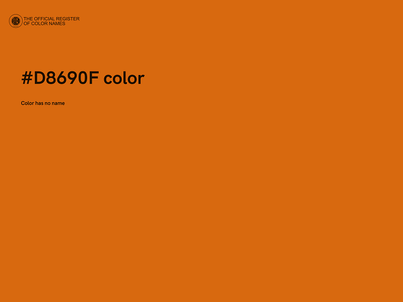 #D8690F color image