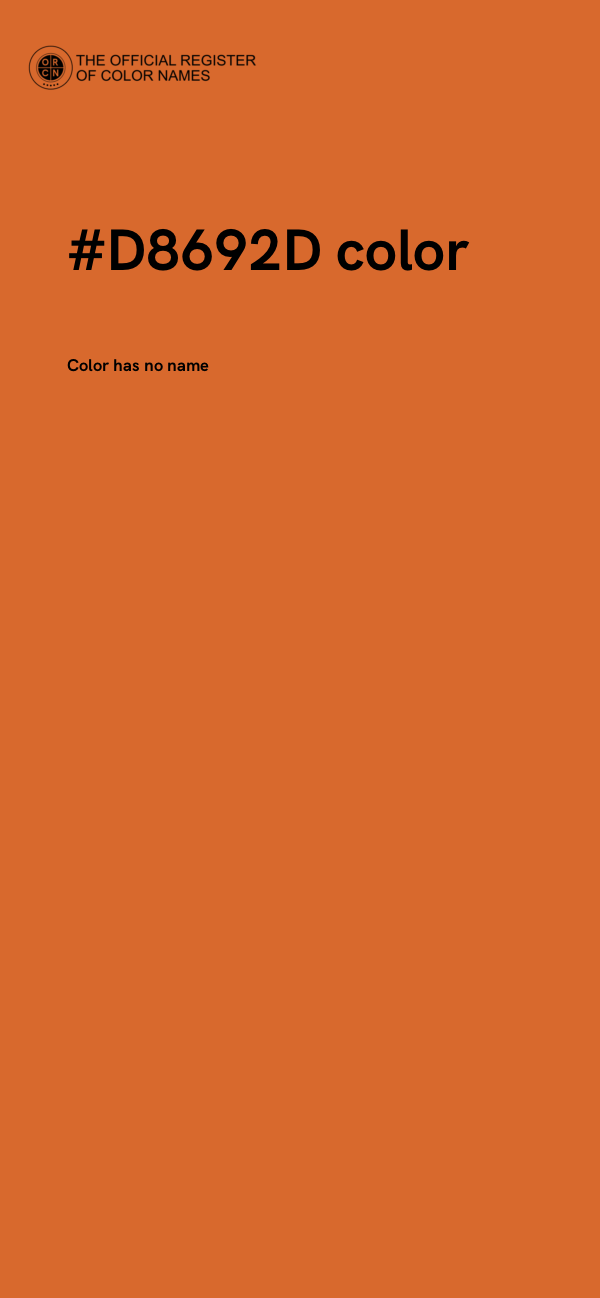 #D8692D color image