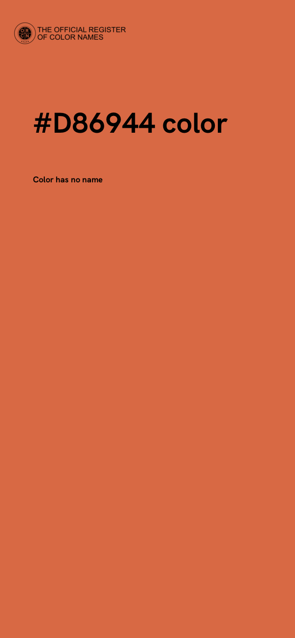 #D86944 color image