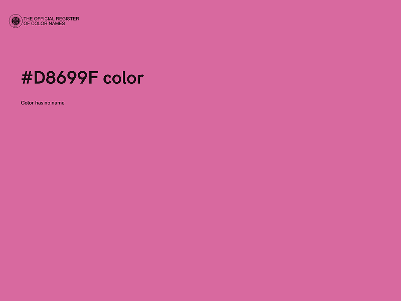 #D8699F color image