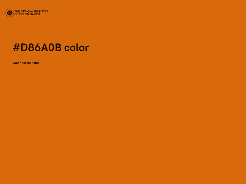 #D86A0B color image