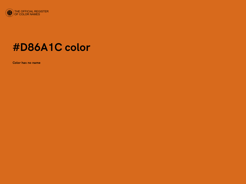 #D86A1C color image