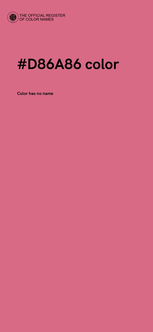 #D86A86 color image