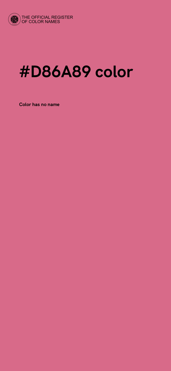 #D86A89 color image