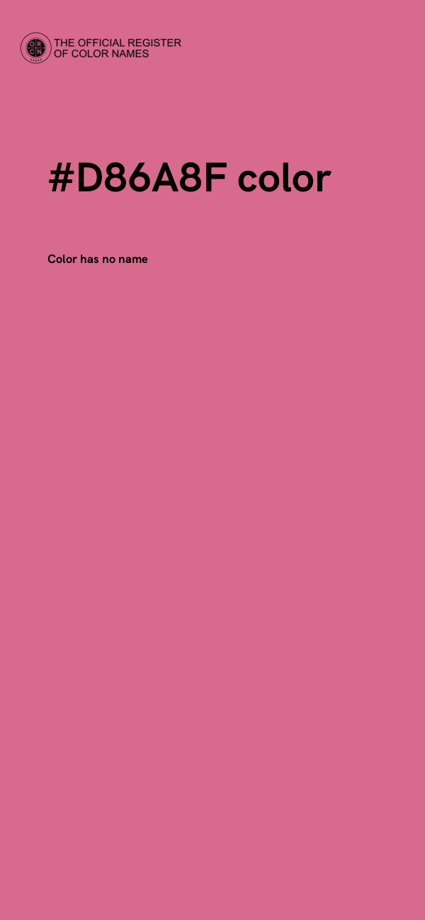 #D86A8F color image