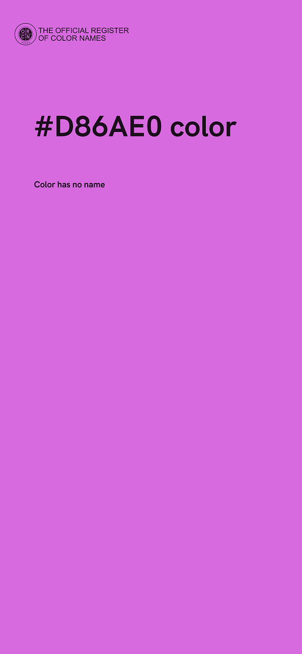 #D86AE0 color image