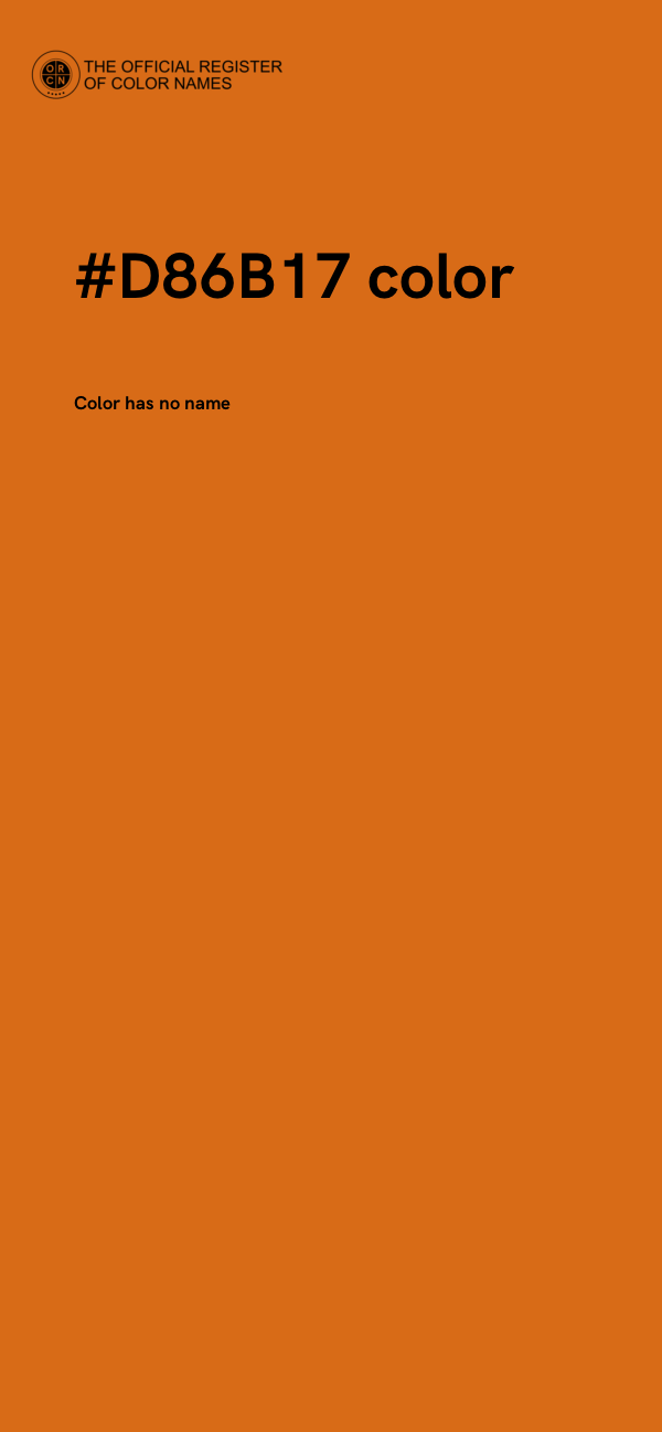 #D86B17 color image