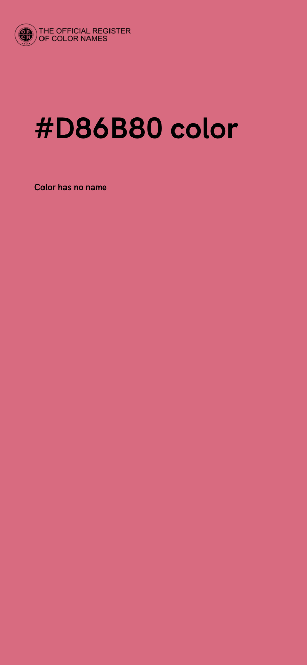 #D86B80 color image