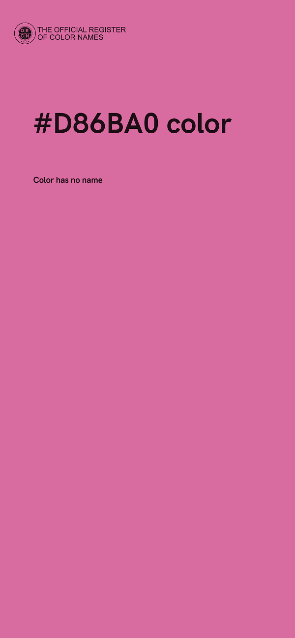 #D86BA0 color image