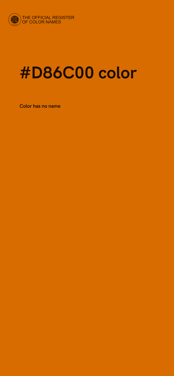#D86C00 color image