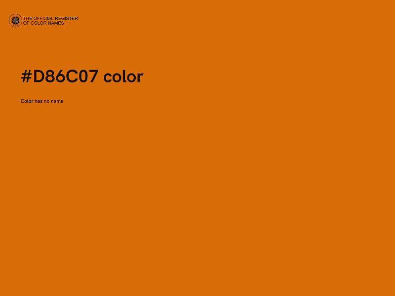 #D86C07 color image