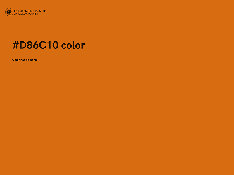 #D86C10 color image