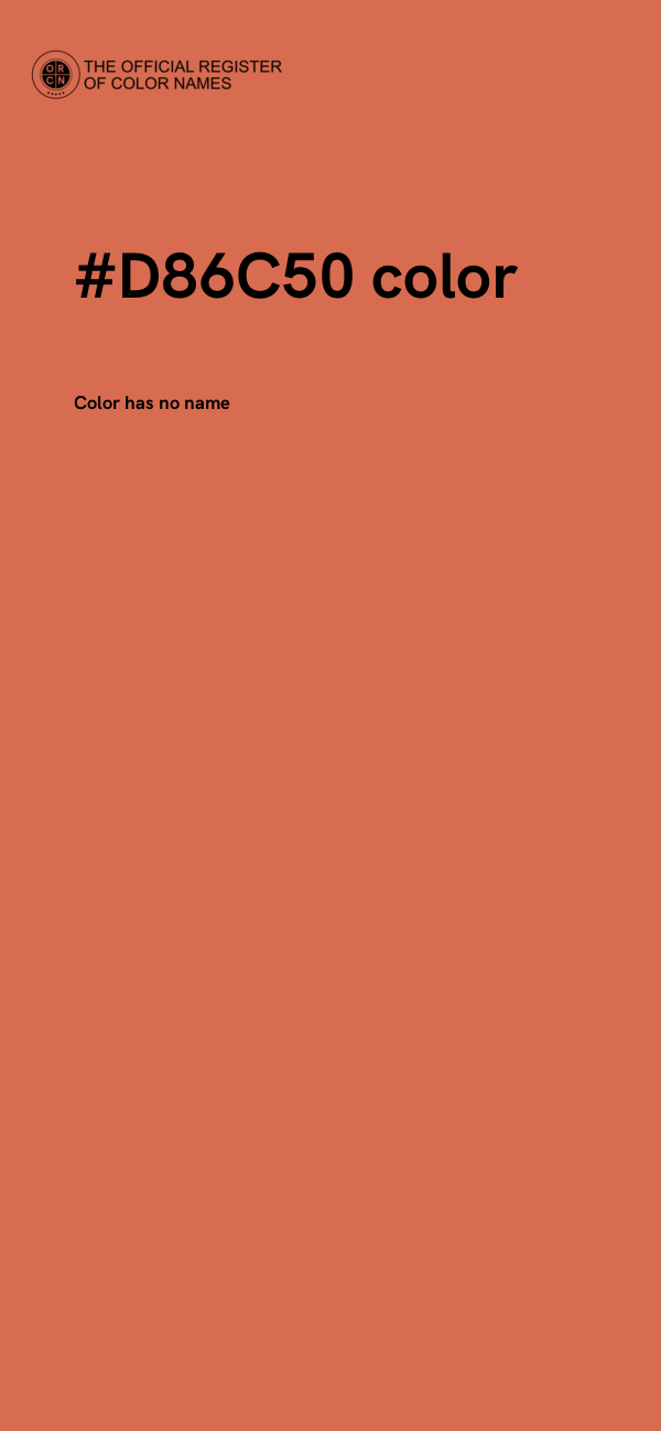#D86C50 color image