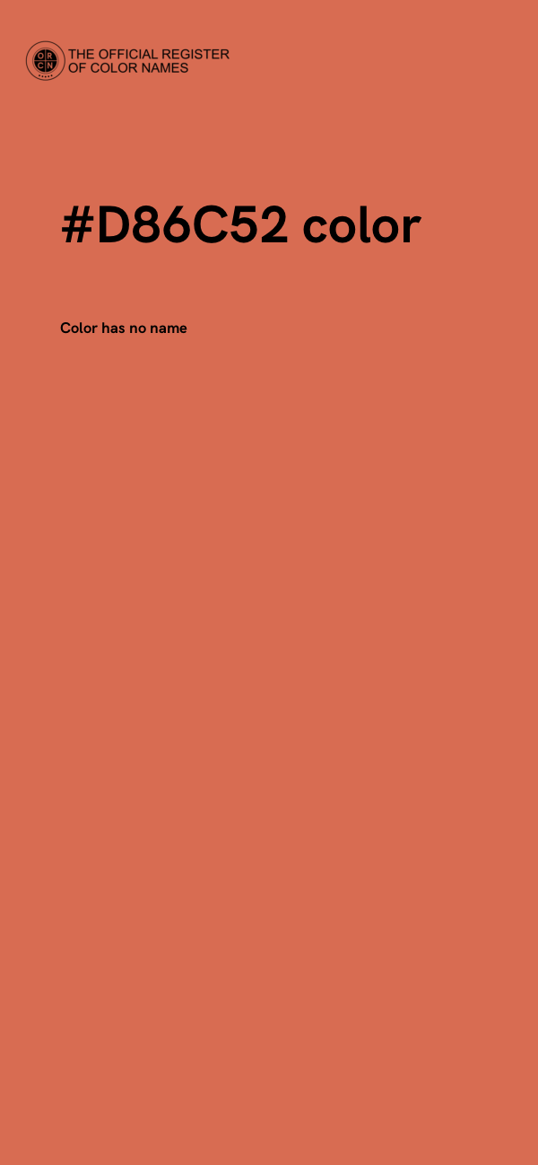 #D86C52 color image