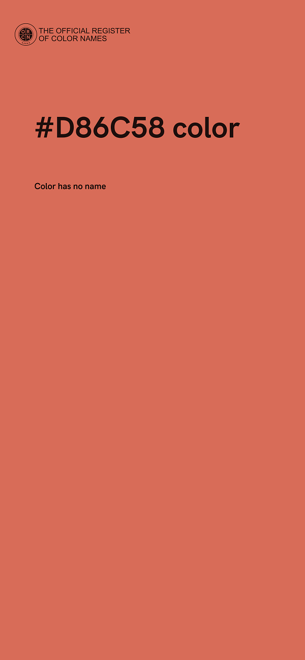 #D86C58 color image