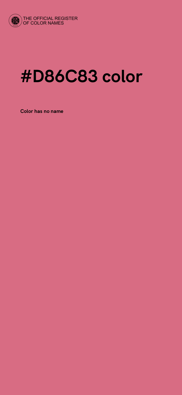 #D86C83 color image